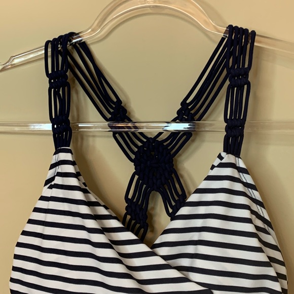 KONA SOL SHIRRED MACRAME STRAP ONE PIECE NWOT - Picture 4 of 8